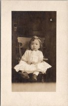 Adorable Child RPPC Sweet Face Curly Hair Postcard G25 - £7.03 GBP