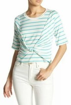 Abound  Twist Front Short Sleeve Striped Top NWT NEW SMALL - $8.91