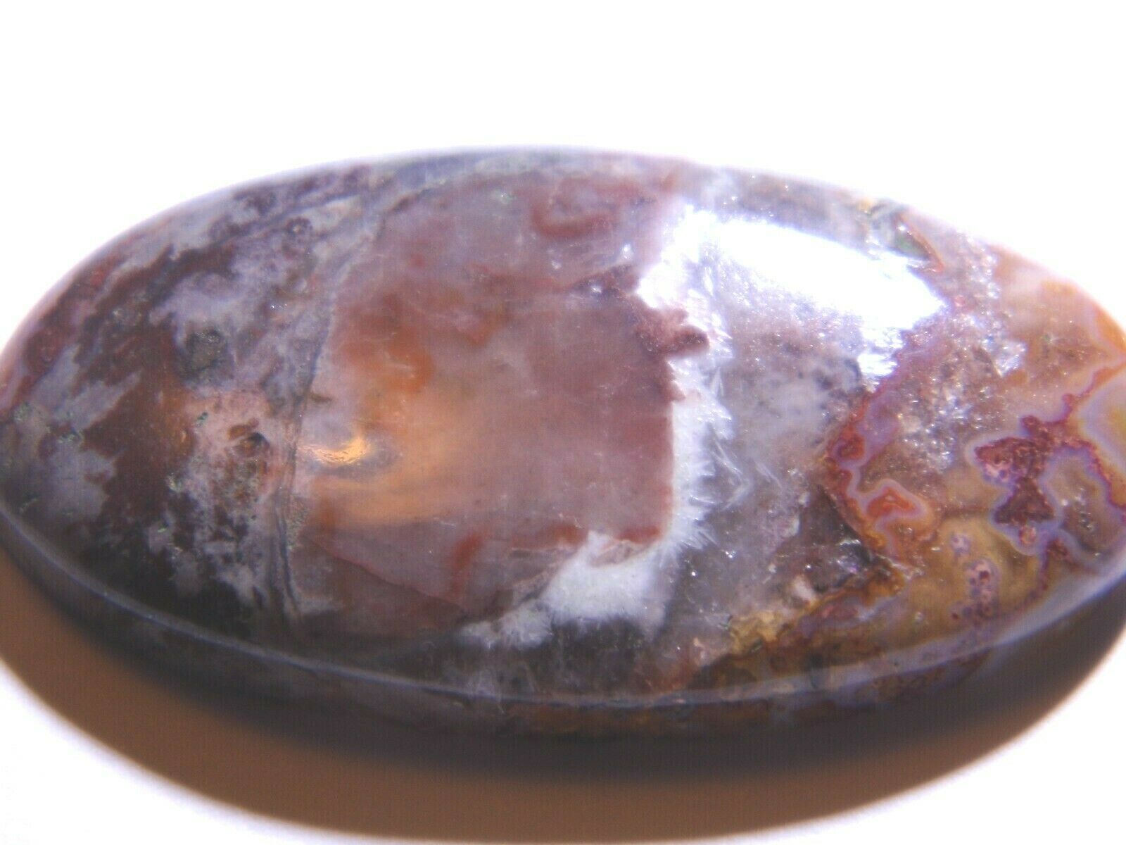 Natural Crazy Lace Agate (Multi-color) Oval Cabochon for Wire Wrapping - $1.44+