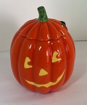 Hallmark Halloween Pumpkin Jack O’Lantern Ceramic Candy / Cookie Jar, NEW - £19.12 GBP