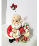 Vintage JOSEF Originals Santa Claus Kiss Under Mistletoe Christmas Figur... - $3,121.21 MXN