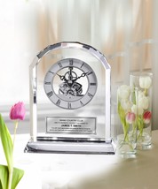 Engraved Personalize Clock Diamond Cut Mantel Anniversary Wedding Gift Love Etch - £156.44 GBP