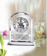 Engraved Personalize Clock Diamond Cut Mantel Anniversary Wedding Gift L... - €172,74 EUR