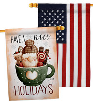 Hot Coco Gnome House Flags Pack Winter Wonderland 28 X40 Double-Sided Banner - £41.21 GBP