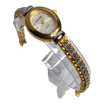 Rumours Womens Two Tone Silver Marcasite Metal Band Wristwatch Jewelry  - $14.83