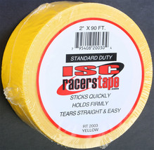 ISC Racers Tape Top-Grade Colored Duct Tape 2in. x 90ft. Yellow - £8.53 GBP