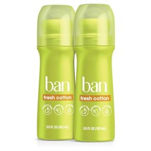 Ban Fresh Cotton 24-hour Invisible Antiperspirant, Roll-on Deodorant for Women a - £31.96 GBP