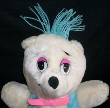16&quot; Vintage Dan Brechner White Blue Pink Teddy Bear Stuffed Animal Plush Toy - £18.92 GBP