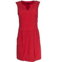 Theory Red Sheath Dress With Side Zip and Pockets Size 10 - £58.47 GBP