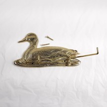 Duck Belt and Tie Hook Metal Gold Tone Wall Hook - $22.52