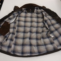 Mountain & Isles Men's 2XL Brown Waxed Canvas Vest Flannel Lined Full Zip Pocket image 14