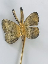 Butterfly Moth Stick Pin Danecraft Sterling Vermeil On Vintage Card Insect - $13.67