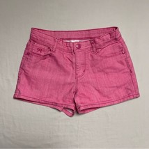 Gymboree Pink Colored Denim Jean Shorts Girl’s 7 Snap Adjustable Cozy Va... - $14.85