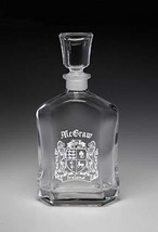 McGraw Irish Coat of Arms Whiskey Decanter (Sand Etched) - £36.99 GBP