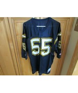 CHAMPION JERSEY XL ADULT BLUE SAN DIEGO CHARGERS #55 NYLON - $29.30 CAD
