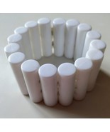 Vintage Chunky Lucite Stretch Bracelet White cuff - $21.77