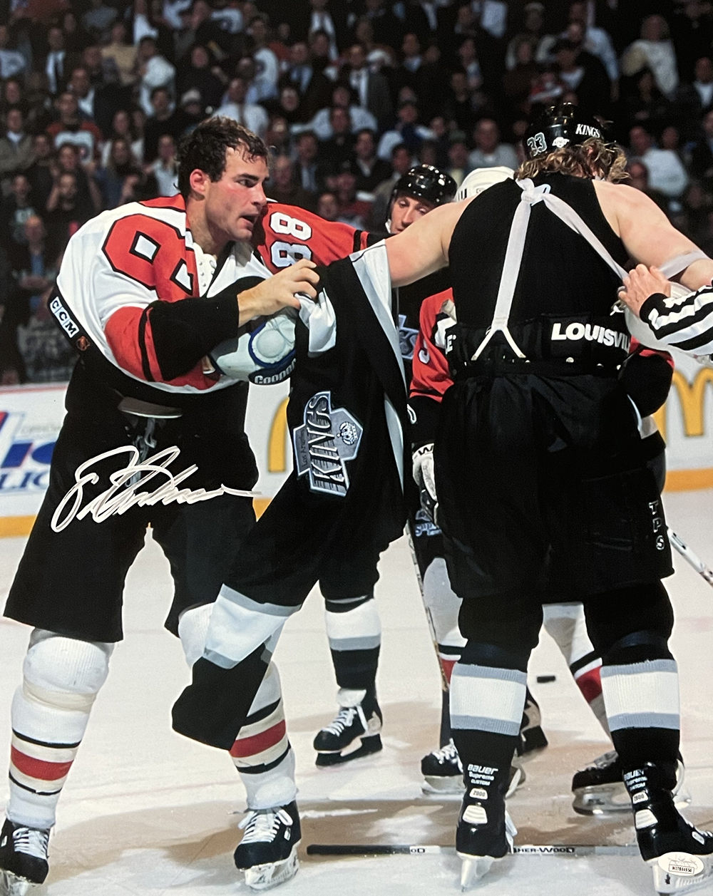 Primary image for Eric Lindros Signed Philadelphia Flyers 16x20 Fight Photo vs McSorely JSA Holo