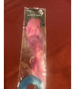 Halloween Faux Curled Hair Extension Clip, Pink/ Blue Synthetic - $14.76 CAD