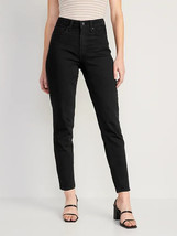 Old Navy OG Straight Ankle Jeans Womens 4 Tall Black High Rise Stretch NEW - £23.63 GBP