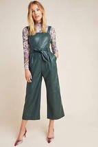 Green Women Jumpsuit Genuine Lambskin Leather Handmade Stylish Fashionable Party - £123.72 GBP+