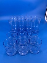 Vintage Libbey Glass Misty Blue Set of 7 Juice 3.5&quot; + 7 Glasses 6.5” EUC - $21.46