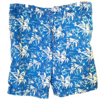 Aeropostale 87 Beach Shorts Mens 34 inchCasual Activewear Blue Beige Pal Trees - £13.35 GBP
