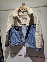 Topshop WOMEN size 10 jeans jacket faux Express Shipping Free Return - £27.12 GBP