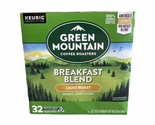 Green Mountain Coffee Roasters Breakfast Blend K-Cup Pods, Light Roast, ... - £14.00 GBP