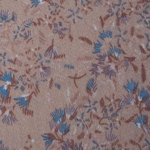 Vintage Brown Floral Cotton Polyester Fabric 58&quot;x144&quot; - £97.43 GBP