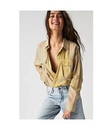 New Free People Daydream In Color Top WTF $198 XS Yellow Motif - $132.94 CAD