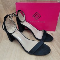 DREAM PAIRS Women&#39;s Chunk Low Heel Pump Sandals Black Suede Size 11 M - £13.37 GBP