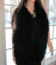 Sofia Cashmere Black Mongolian Lambs Wool Fur Vest Size M Nwt $699.00 + - £312.43 GBP