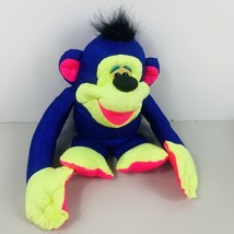 1994 Fisher Price Chattering Chimp Monkey Stuffed Animal Purple Pink Yellow VTG - £19.45 GBP