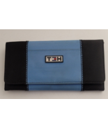 Tommy Hilfiger Womens Trifold Wallet Vintage Blue Black Card Slots Snap ... - $8.99