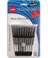 20 Cello TechnoTip BLACK Ball Pen smooth writing student school home off... - $18.98 CAD