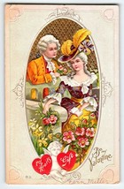 Valentine Postcard Victorian My Hearts Gift Nash Series 29 Embossed Vintage 1911 - £8.54 GBP