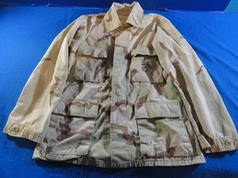 USMC MARINE CORPS EGA OIF I DCU DESERT CAMOUFLAGE UNIFORM JACKET MEDIUM ... - $26.77