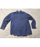 Coleman Outdoors Shirt Men’s Medium Navy Blue Flannel Lined Button Long ... - €21,37 EUR