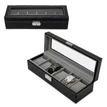 Size: 6 Watch Valet - WATCH VALET Glass Top Watch Boxes For Collection O... - $53.99