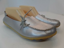 Silver Leather Driving Shoes Sz 43 or apx US 11 (See Description) - $24.75