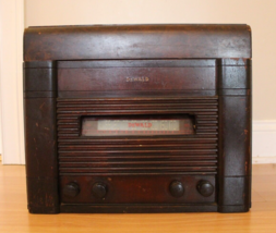 rare antique phonograph &amp; radio TUBE electric RARE DEWALD wood - £199.83 GBP