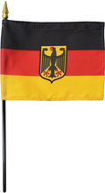 Germany - 4&quot;X6&quot; Stick Flag (Eagle) - £4.67 GBP