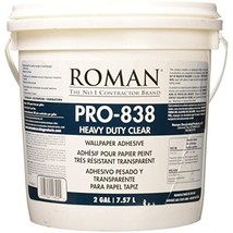 ROMAN 11302 PRO-838 Heavy Duty Clear Wallpaper Adhesive 2-Gal - £43.39 GBP
