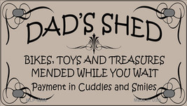 Dads Shed Novelty Mini Metal License Plate Tag - £11.84 GBP