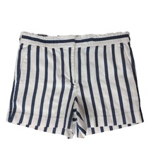 Ann Taylor LOFT Women&#39;s Chino Shorts Size 2 Blue White Striped Pockets - £18.78 GBP