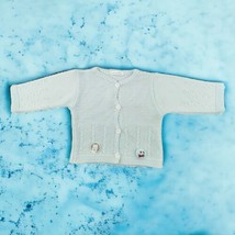 Maiorista Baby Light Blue Cable Knit Button Down Cardigan Cat Sweater Ba... - £9.50 GBP