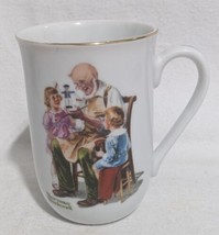 Norman Rockwell Vintage Classic Mugs With Gold Trim Set Of 4 - Pre-owned - £18.92 GBP