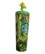 Starbucks Banana Tumbler Farm Rio 2025 Straw Topper 24 oz NWT - $718.52 MXN