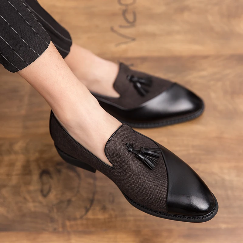 Fashion Business Dress Men&#39;s Shoes Classic Leather Men Suits Shoes Slip-... - $70.01