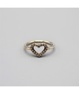 Pandora Open Heart Ring Size 8.25 Sterling Silver 925 ALE w/ Cubic Zirco... - £22.54 GBP